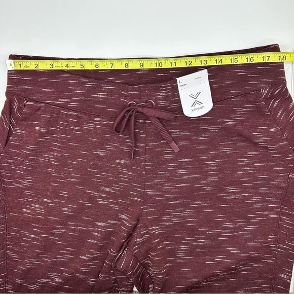 Xersion Women’s Bold Burgundy Mid Rise Moisture Wicking Jogger Pant Sizes L XL - Picture 7 of 10